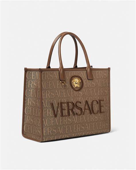 clear versace tote bag|versace allover large tote bag.